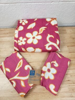 Pottery Barn Teen Wahine Floral Hibiscus Duvet Cover W/2 Shams Full/Queen NOS